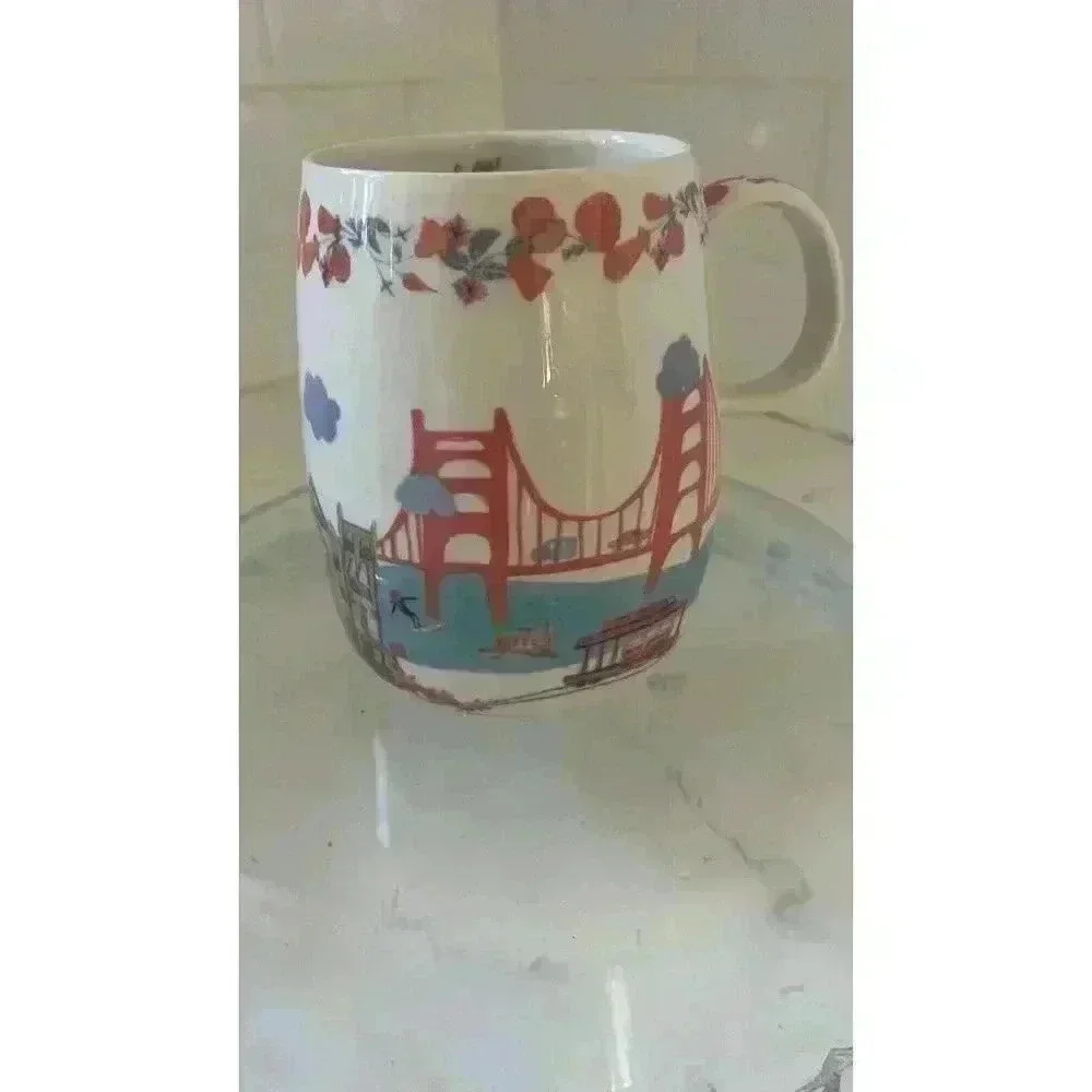 World Market Collectible San Francisco Large Mug, Golden Gate, City Scene
